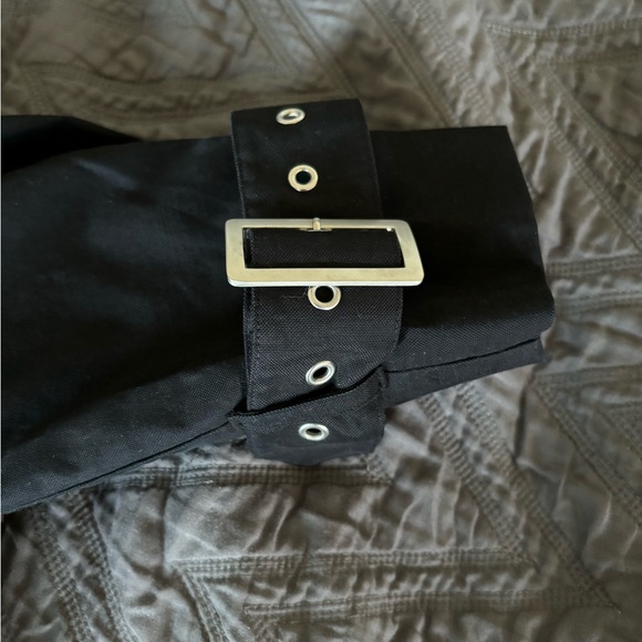 BEDO XL Black Trench Coat Jacket (Rain, Wind, Fall) 55 Cotton, 45 Nylon, New - Picture 4 of 7